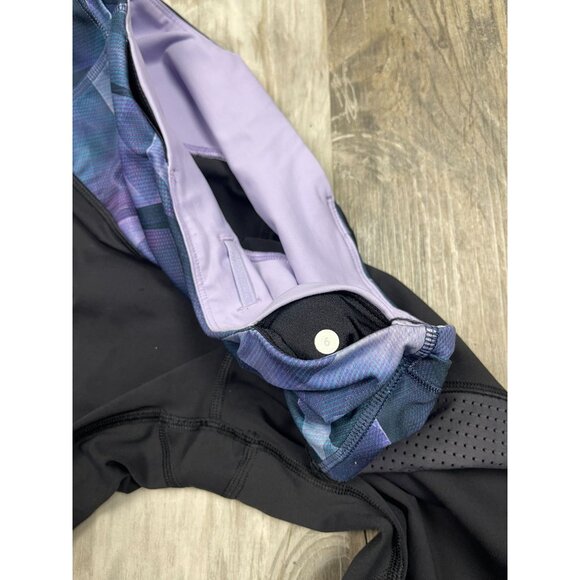 Lululemon Var-City Crop Leggings Size 6 Black Breathable Stretch Pretty Prism - Picture 5 of 8